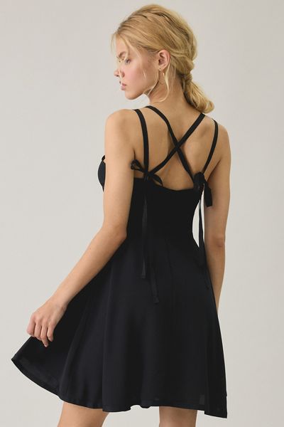 AllSaints Claire Asymmetrical Draped Strappy Mini Dress