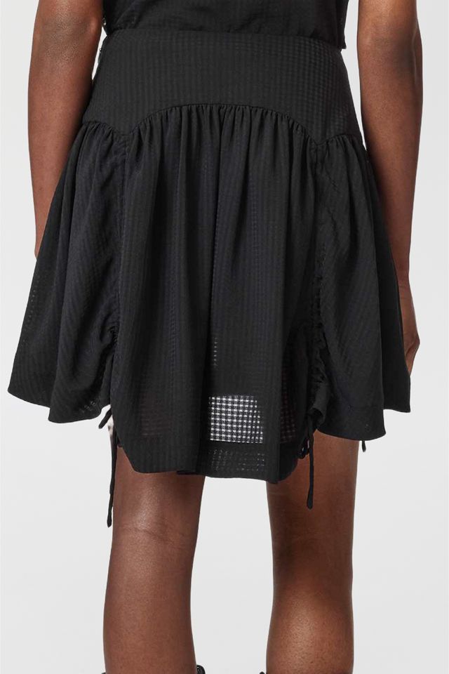 AllSaints Aria Check Ruched Tie Mini Skirt #1