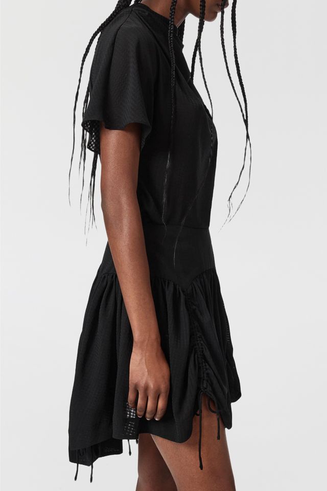 AllSaints Aria Check Ruched Tie Mini Skirt #3