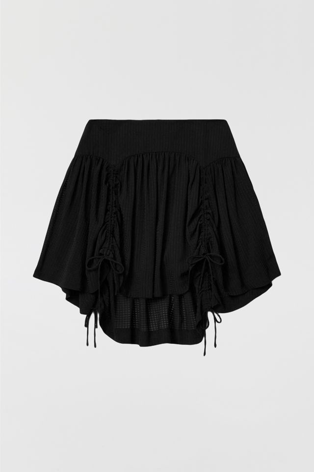 AllSaints Aria Check Ruched Tie Mini Skirt #4