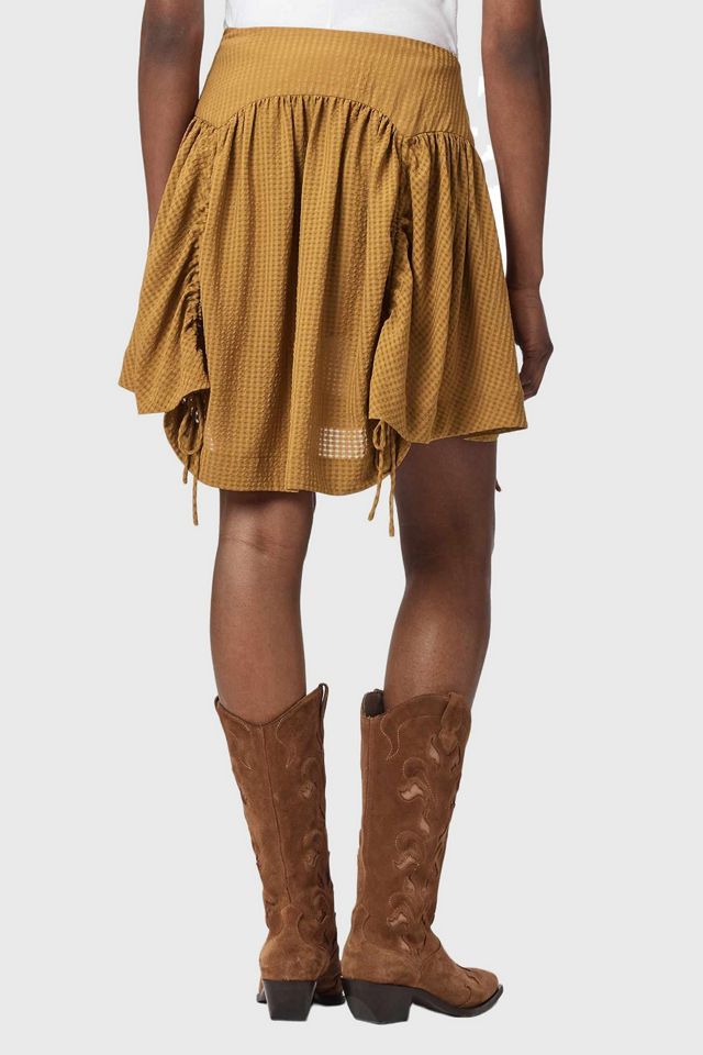 AllSaints Aria Check Ruched Tie Mini Skirt #2