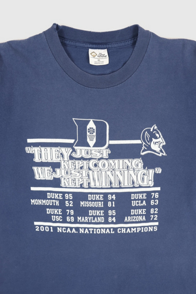Vintage Duke Basketball 2001 National Champions Tee