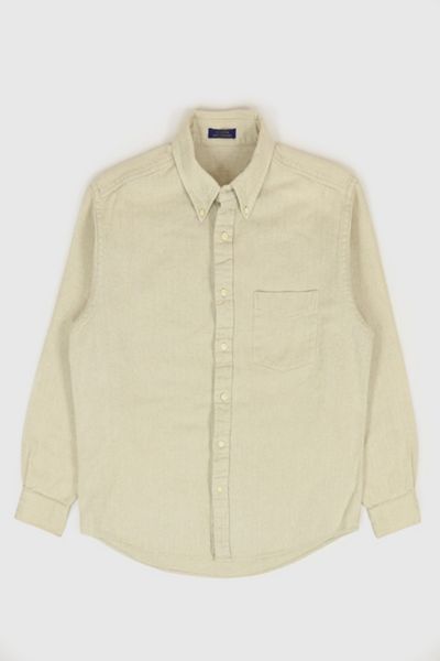 Vintage Heavyweight Herringbone Button-Down Shirt
