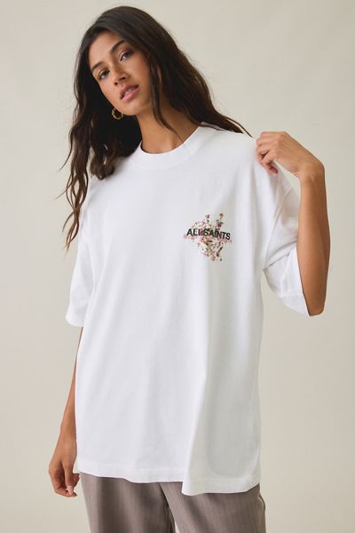 AllSaints Etta Valen Graphic Oversized Tee