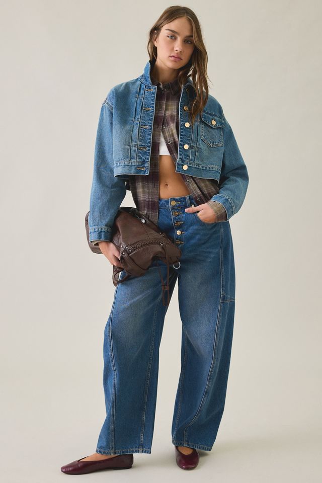 AllSaints Blink Cropped Denim Jacket #1
