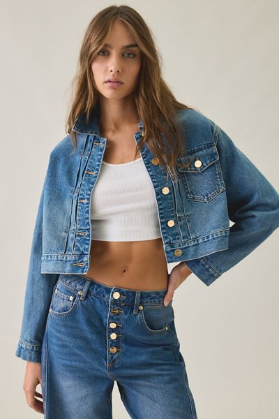 AllSaints Blink Cropped Denim Jacket