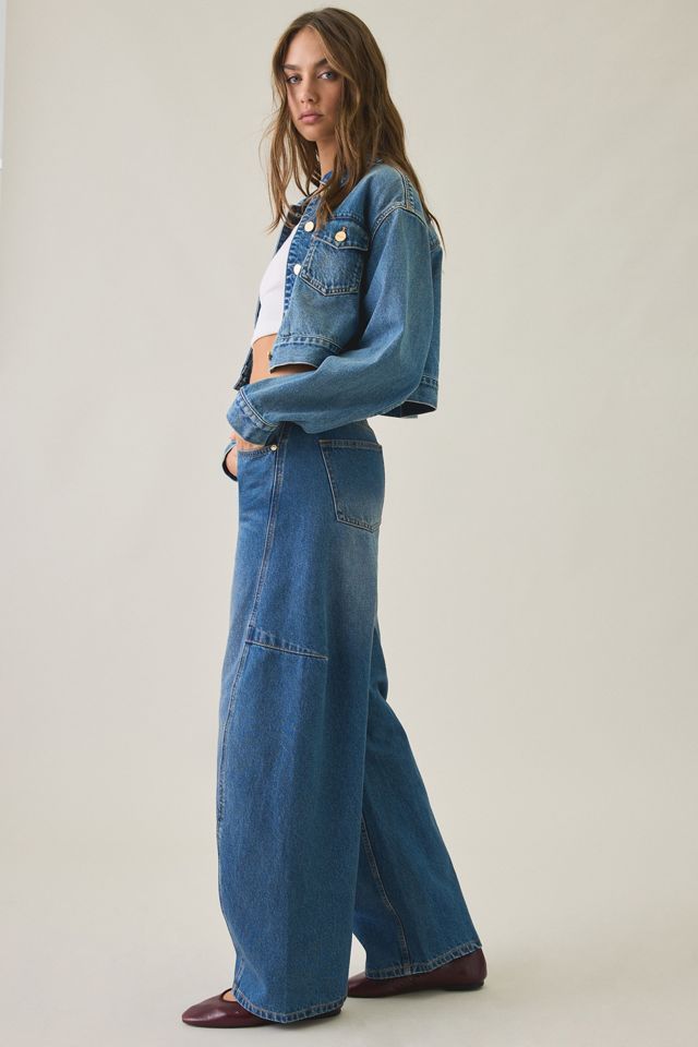 AllSaints Carter Button-Fly Mid-Rise Barrel Jeans #3