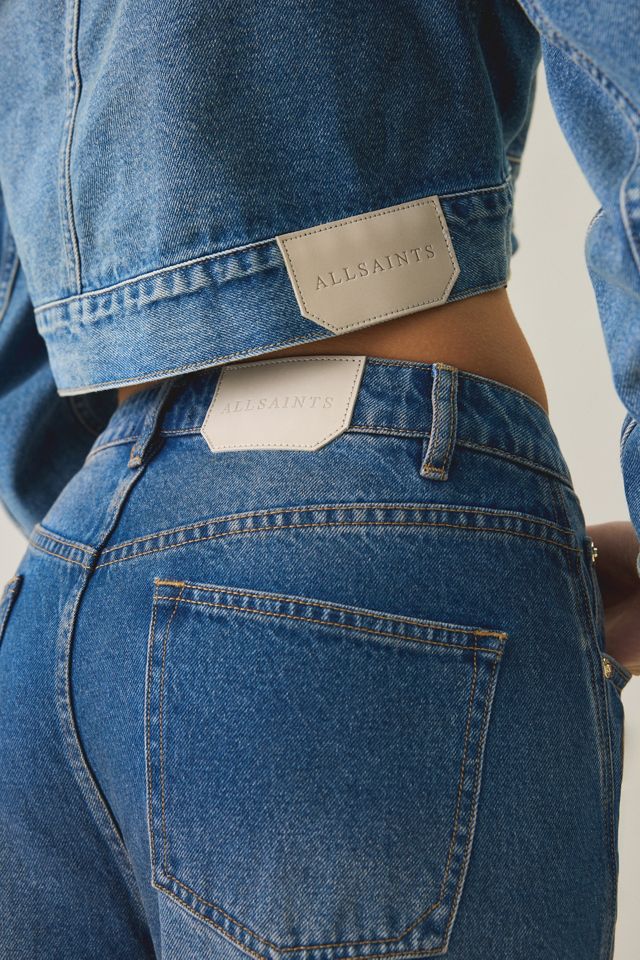 AllSaints Carter Button-Fly Mid-Rise Barrel Jeans #5