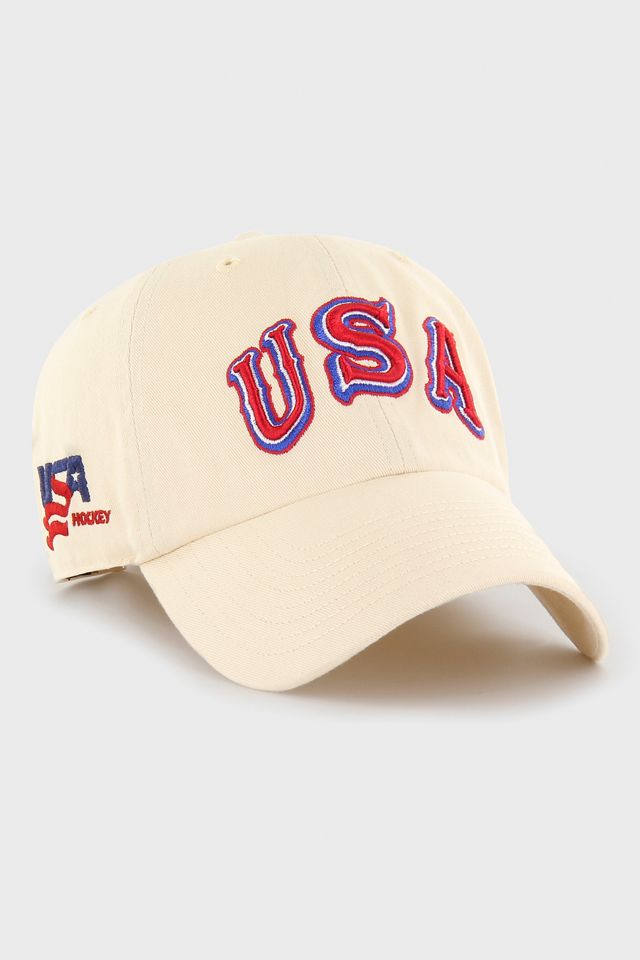 '47 Brand USA Hockey Script Logo Clean Up Hat #2