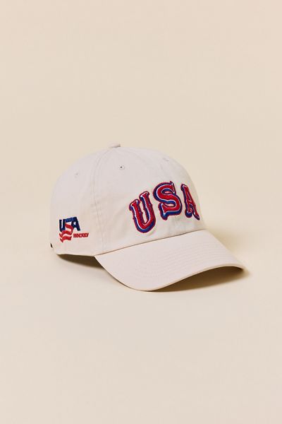 '47 Brand USA Hockey Script Logo Clean Up Hat
