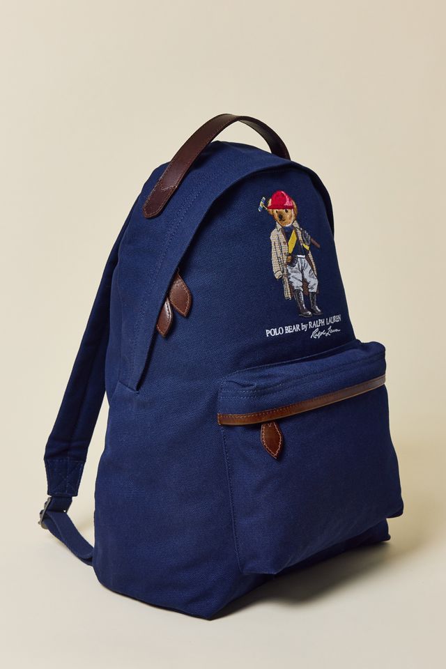 Polo Ralph Lauren Bear Logo Canvas Backpack | Urban Outfitters