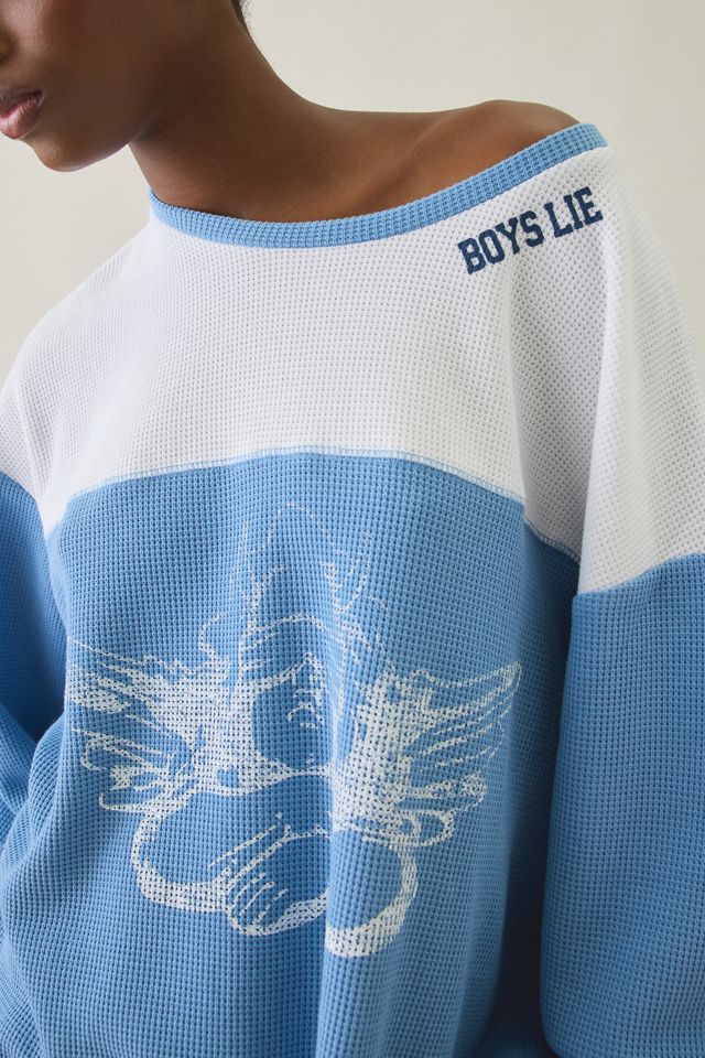 Boys Lie Varsity Blues Graphic Thermal Long Sleeve Tee #1