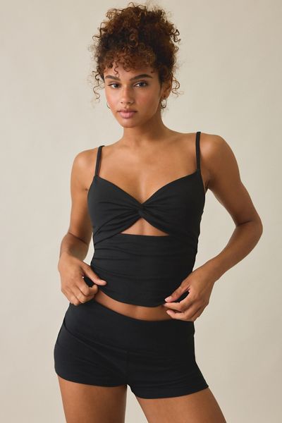 Out From Under Bec Twist-Front Cropped Cami