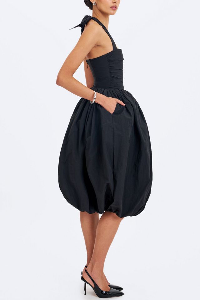 Miss Circle Veradis Bubble-Hem Halter Midi Dress #1