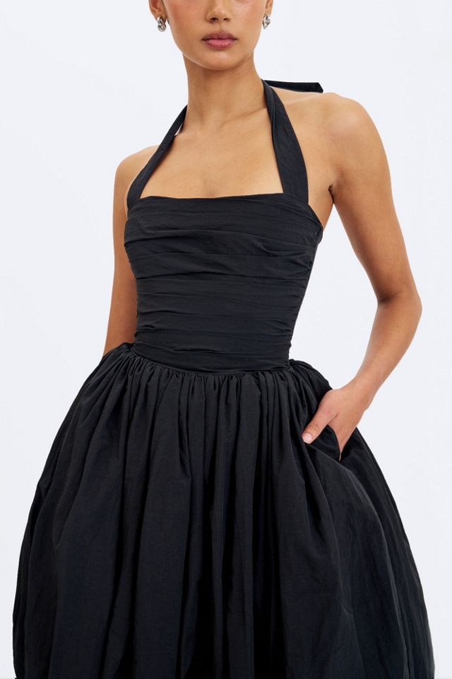Miss Circle Veradis Bubble-Hem Halter Midi Dress #4