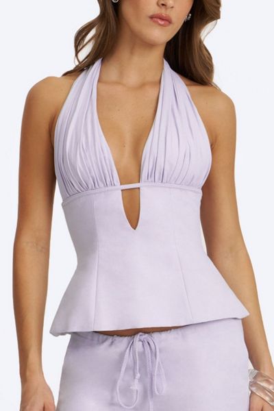 Miss Circle Quinzella Linen Halter Top