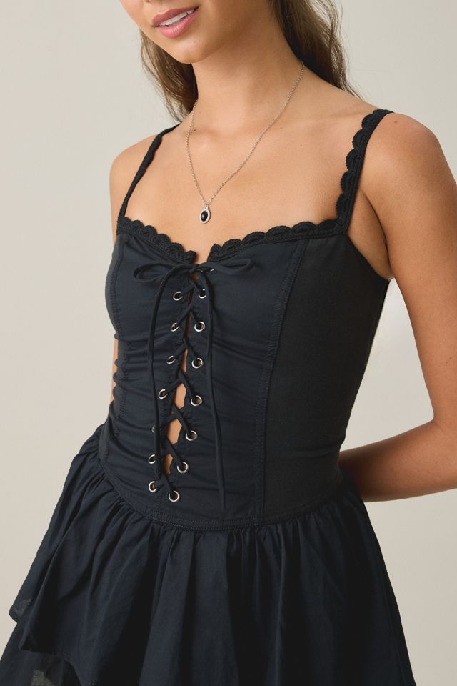 Mini-robe corset Sweet Talker à bordure en dentelle BDG #3