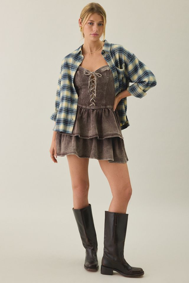 BDG Sweet Talker Denim Corset Mini Dress #4