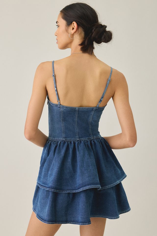 BDG Sweet Talker Denim Corset Mini Dress #4