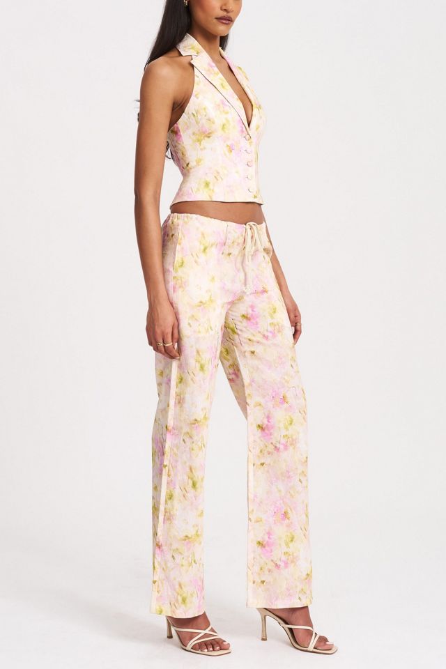 Miss Circle Laureen Floral Linen Straight Pant #3