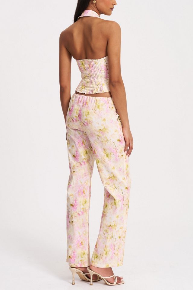 Miss Circle Laureen Floral Linen Straight Pant #4