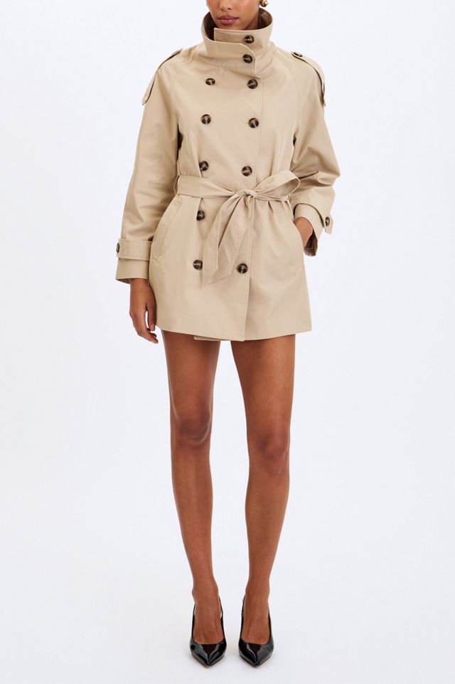 Miss Circle Vanetta High Collar Mini Trench Coat #2