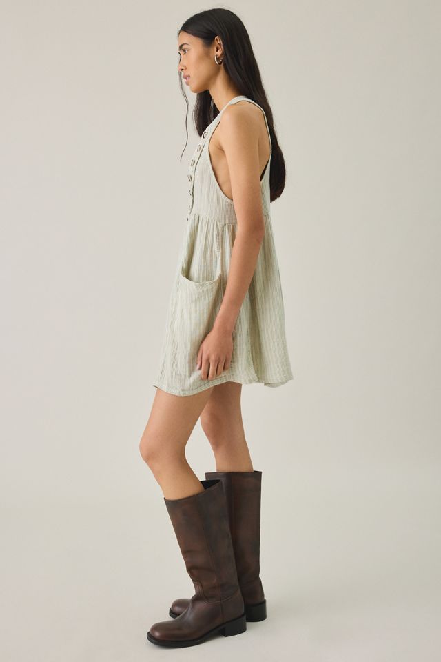 BDG Cadet Button Sleeveless Shift Mini Dress #2