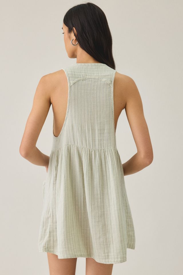 BDG Cadet Button Sleeveless Shift Mini Dress #4