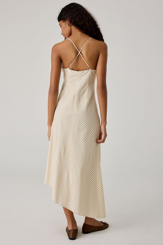 Kimchi Blue Posey Asymmetric Lace Trim Slip Midi Dress #2