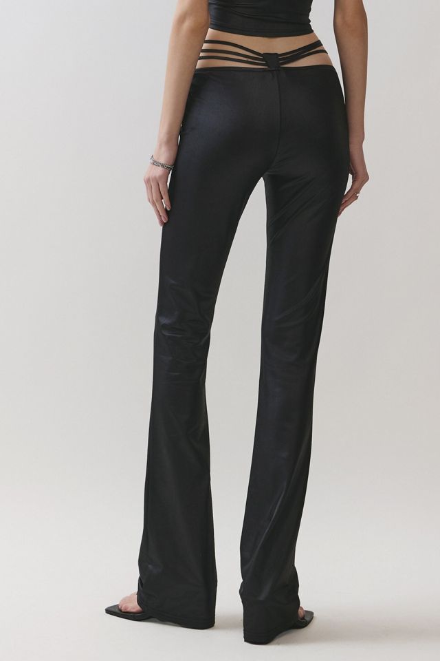 Personal Code Roxie Stretchy Coated Jersey Cut Out Pants #3
