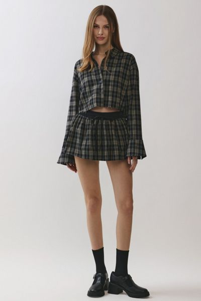 Personal Code Paloma Plaid Mini Skort