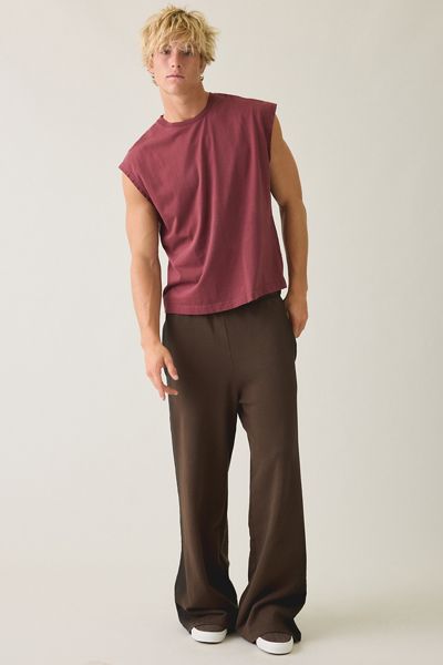 UO Sprayed Stripe Baggy Open Hem Sweatpants