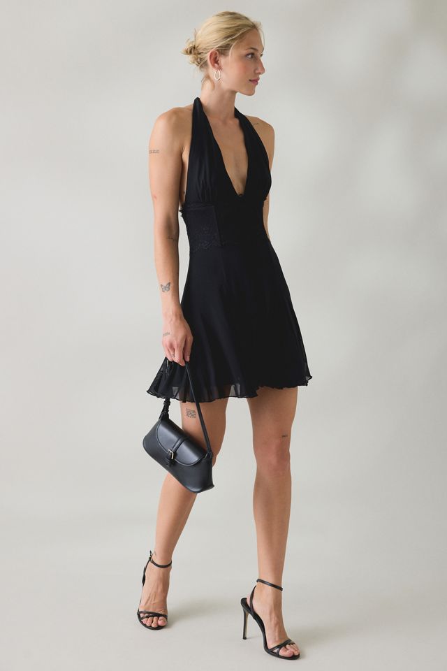 Kimchi Blue First Dance Plunging Halter Neck Mini Dress #1