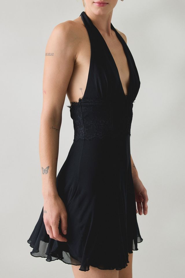 Kimchi Blue First Dance Plunging Halter Neck Mini Dress #2
