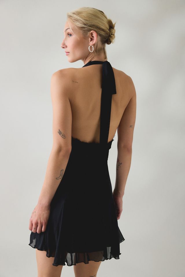 Kimchi Blue First Dance Plunging Halter Neck Mini Dress #3