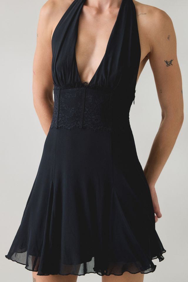 Kimchi Blue First Dance Plunging Halter Neck Mini Dress #4