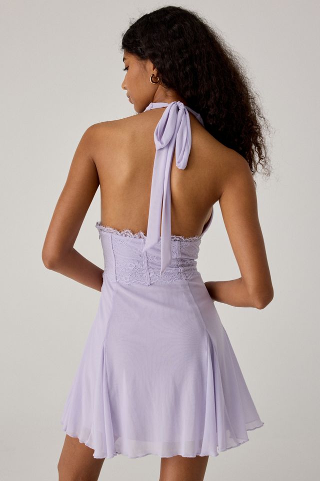Kimchi Blue First Dance Plunging Halter Neck Mini Dress #2