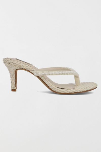 MIA Zilvia Beaded Thong Kitten Heel Sandal | Urban Outfitters