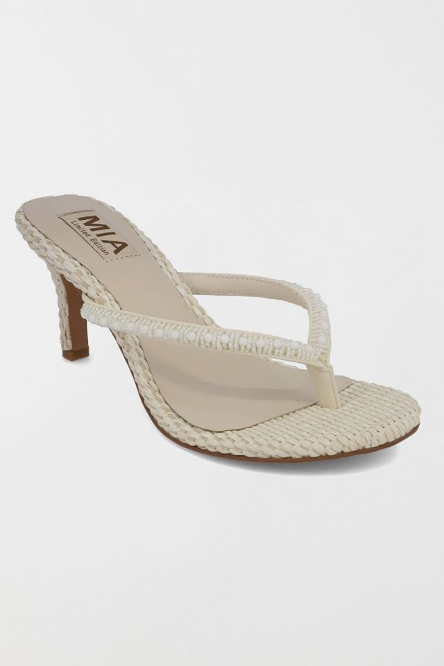 MIA Zilvia Beaded Thong Kitten Heel Sandal #1