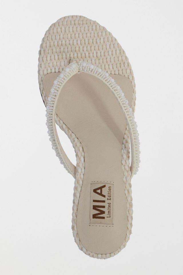 MIA Zilvia Beaded Thong Kitten Heel Sandal #3