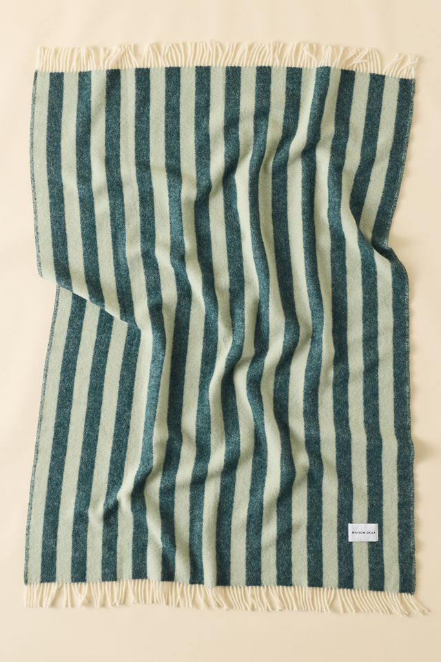 Couverture en laine rayée Candy Wrap Maison Deux #1