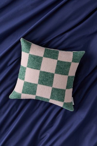 Maison Deux Checkerboard Wool Throw Pillow Case