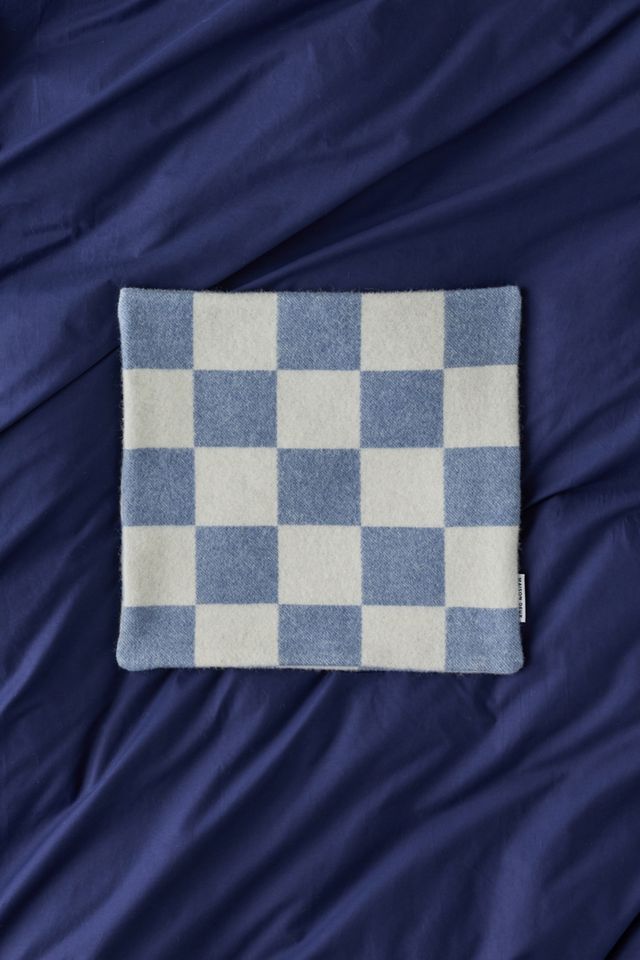 Housse de coussin en laine à damier Maison Deux #2