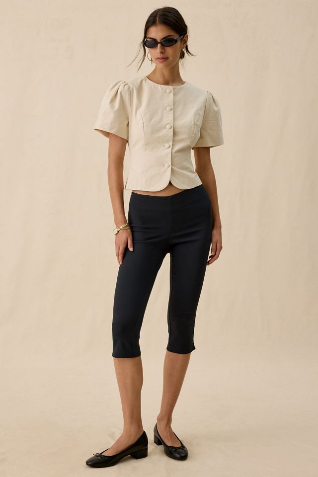 Lioness Femme Short Sleeve Button-Front Blouse #3