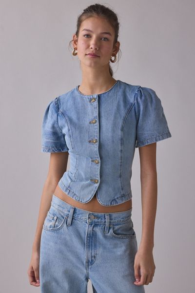 Blouse Lioness Femme à manches courtes boutonnée à l'avant