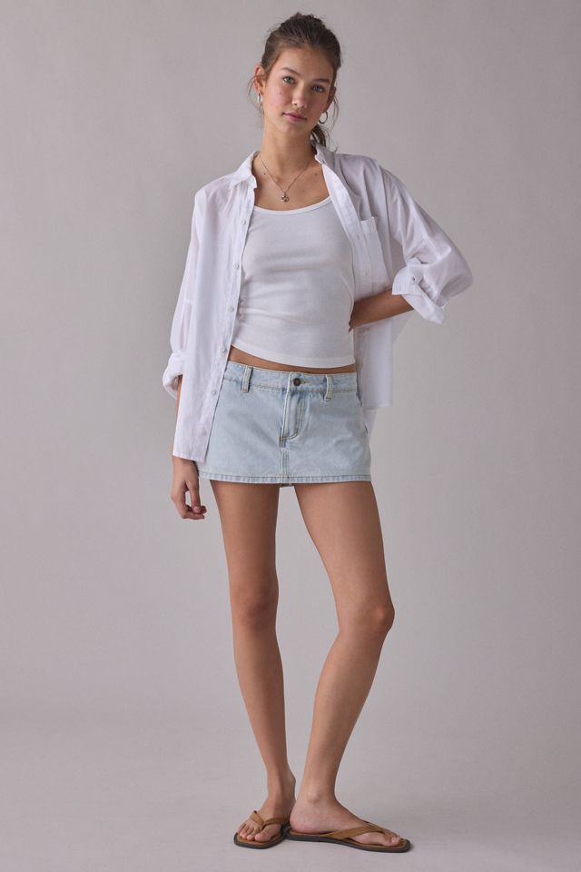 Jupe-short mini en denim taille basse Rhode de Lioness #1