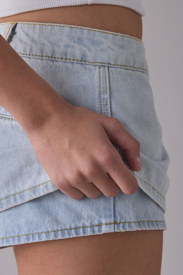 Jupe-short mini en denim taille basse Rhode de Lioness #3