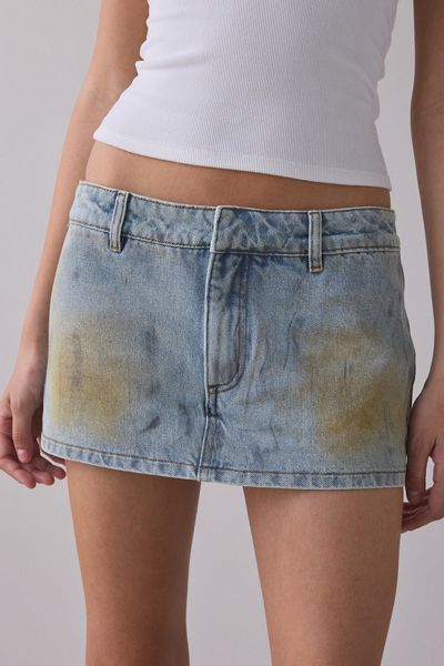 Lioness Rhode Denim Low-Rise Mini Skort