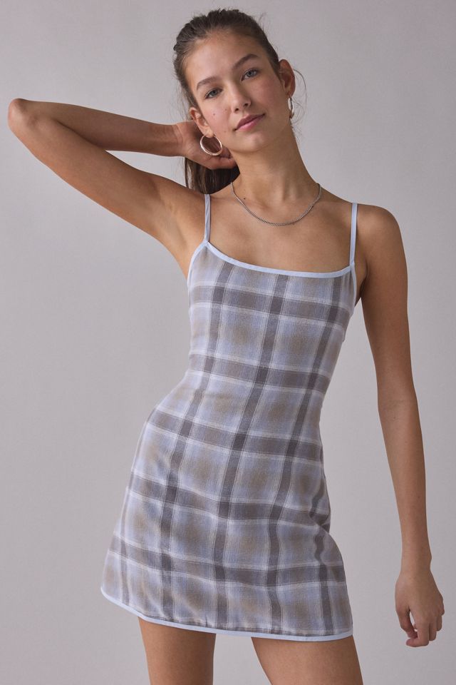 Mini robe camisole à carreaux Ash Voyage Lioness #1