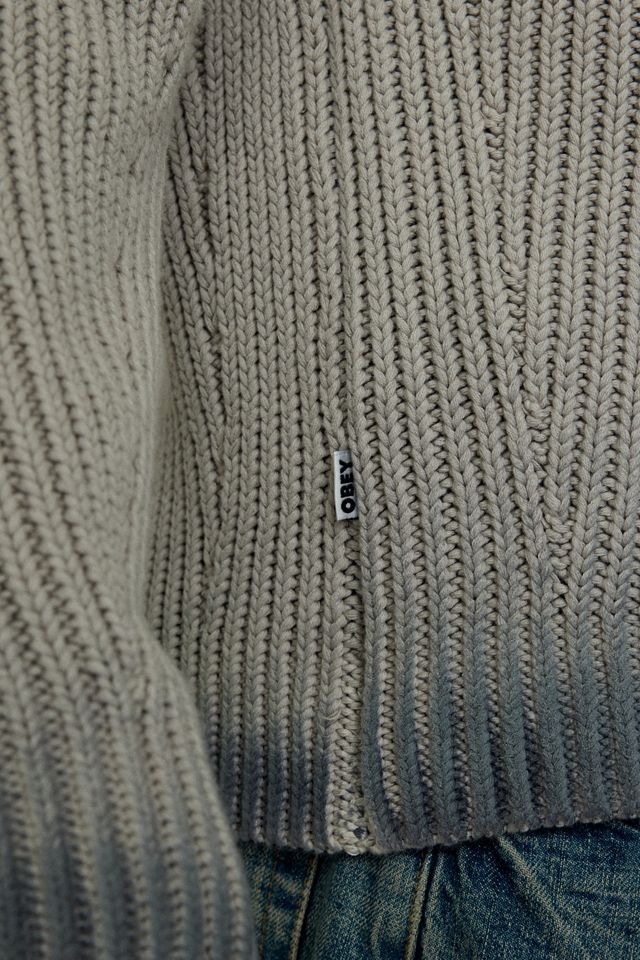 OBEY Ian Faded Wash Crew Neck Sweater #3